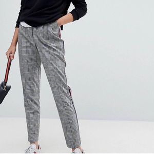 ASOS high waisted plaid pants